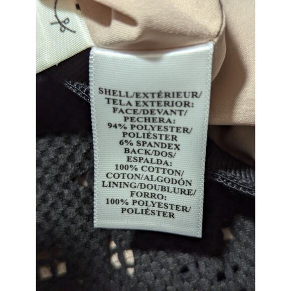 NWT! ANN TAYLOR PETITE! BLACK MACRAME LACE OVER NUDE TAN FLARED MINI SKIRT!SZ 0P - Picture 5 of 7